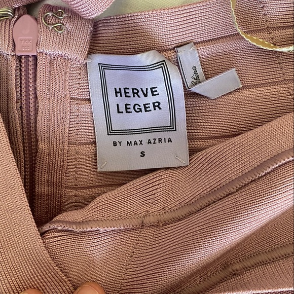 Herve Leger Dusty Pink Dress S Y2K - Picture 3 of 6